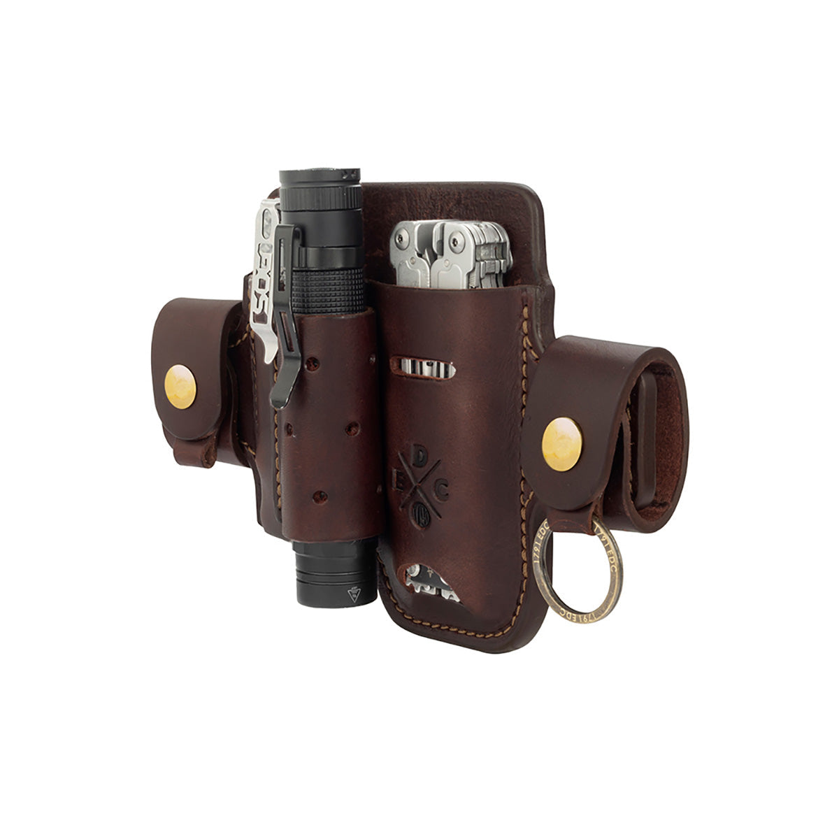 Leather Multitool Action Snap Belt Sheath - image 11