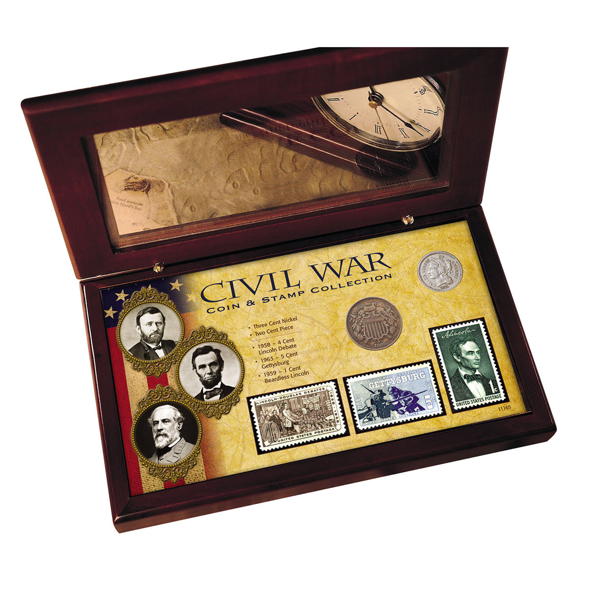 Civil War Coin and Stamp Box Set - image 2