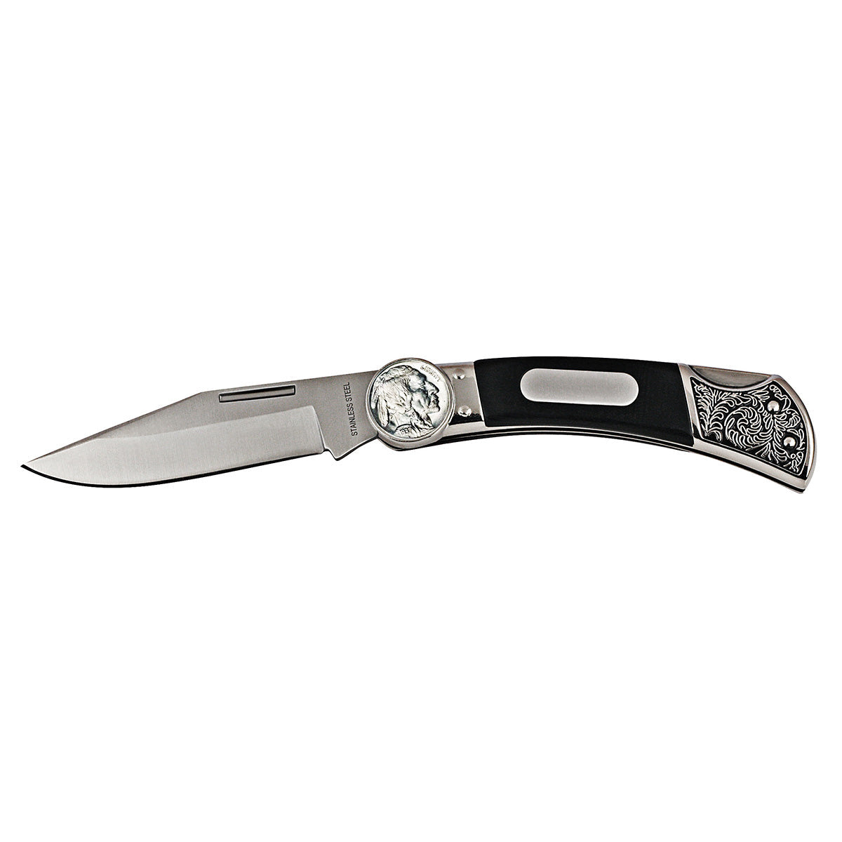 Buffalo Nickel Wood Pocket Knife