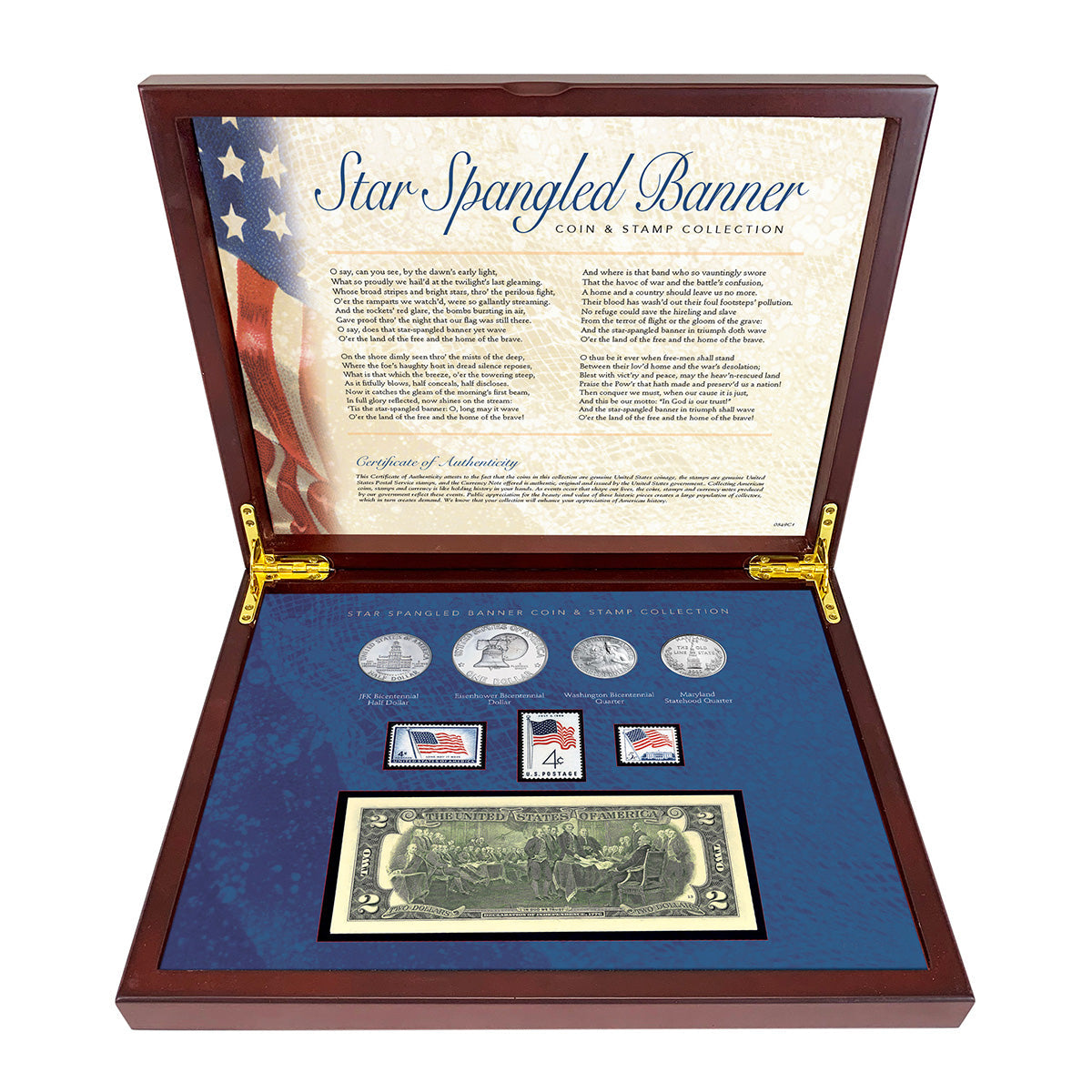Star Spangled Banner Coin and Stamp Box Set
