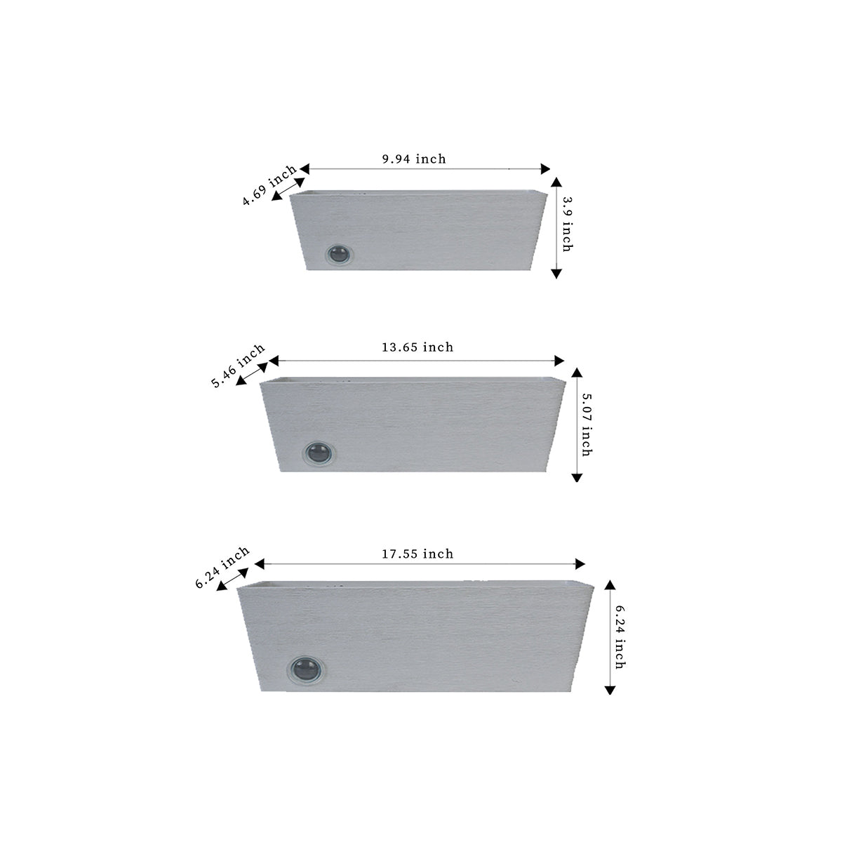 Wall Hanging Self-Watering Pot System for Indoor Plants (Set of 3) - image 7