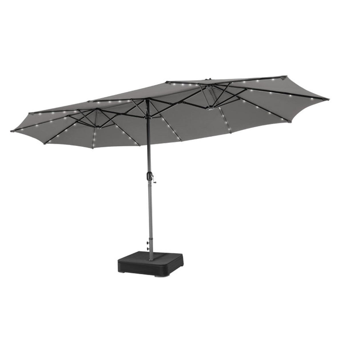 15' Double-Sided Patio Umbrella with Solar Powered LED Lights - image 30