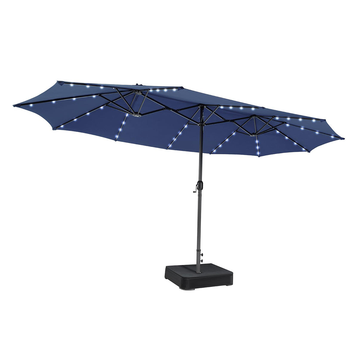 15' Double-Sided Patio Umbrella with Solar Powered LED Lights - image 40