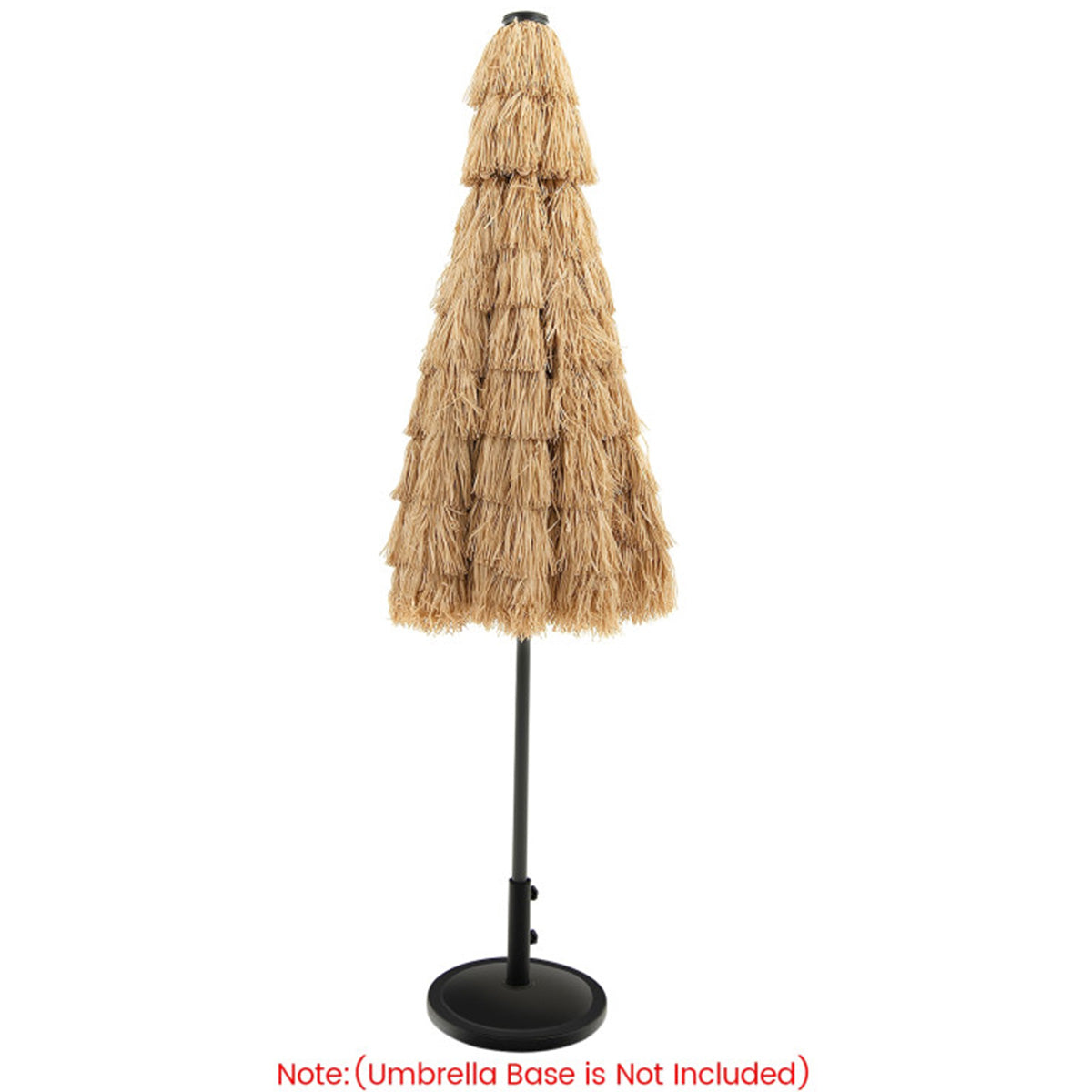 Solar Powered Tiki Patio Umbrella with Led Lights - image 8
