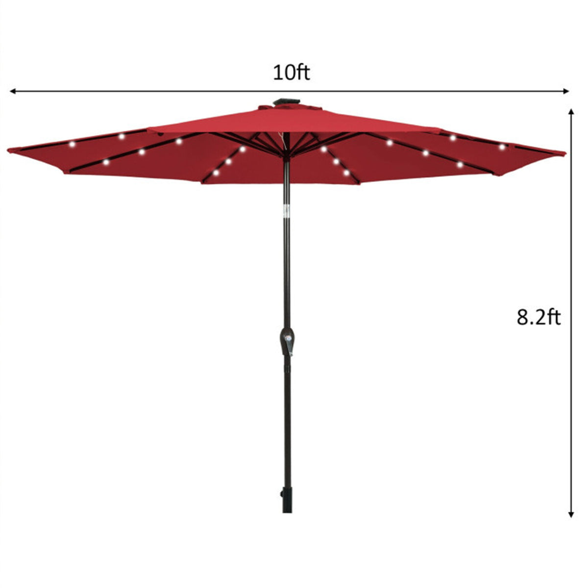 10' Cantilever Patio Umbrella with Solar Powered Lights - image 17