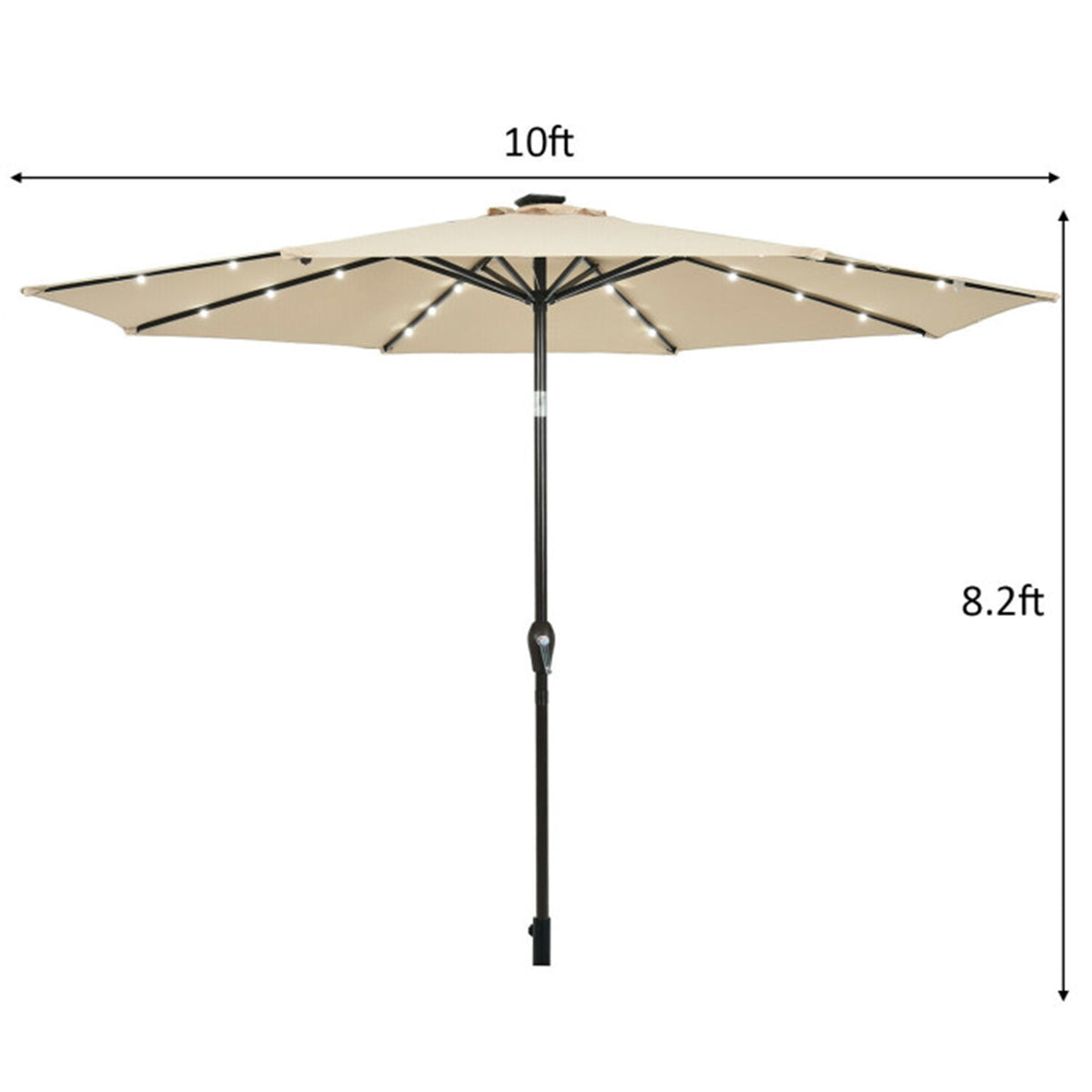 10' Cantilever Patio Umbrella with Solar Powered Lights - image 8