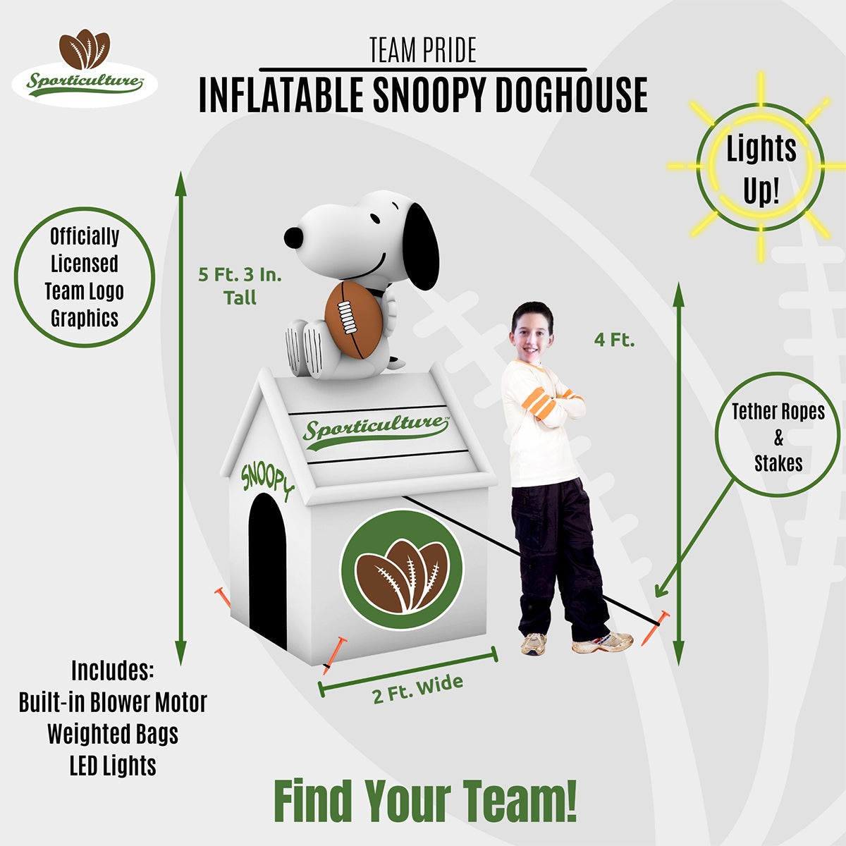 NFL Inflatable Snoopy™ Doghouse - image 3