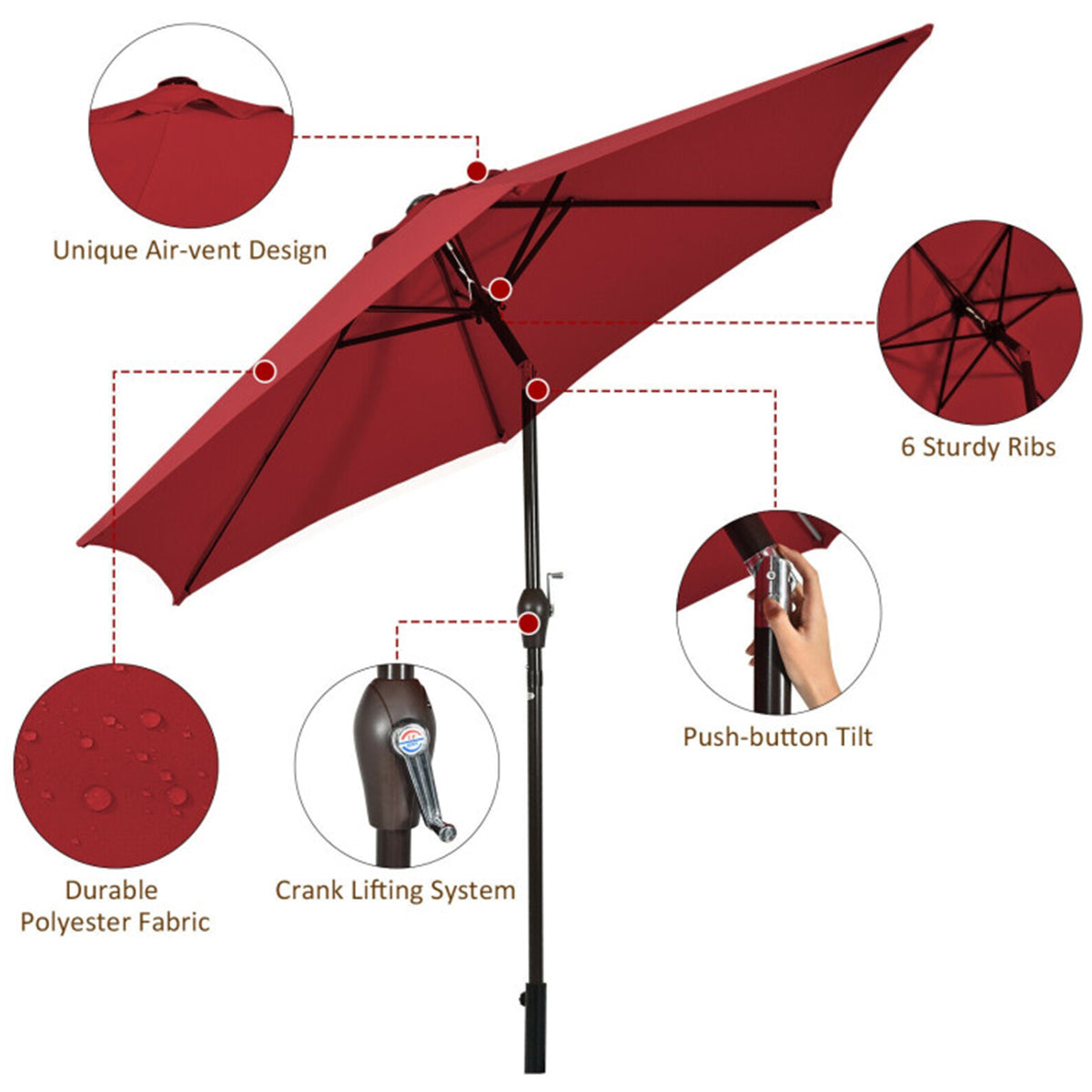 9' Market Patio Table Umbrella - image 23