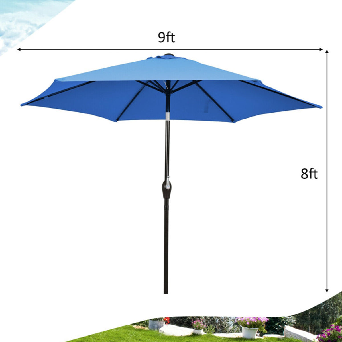 9' Market Patio Table Umbrella - image 3