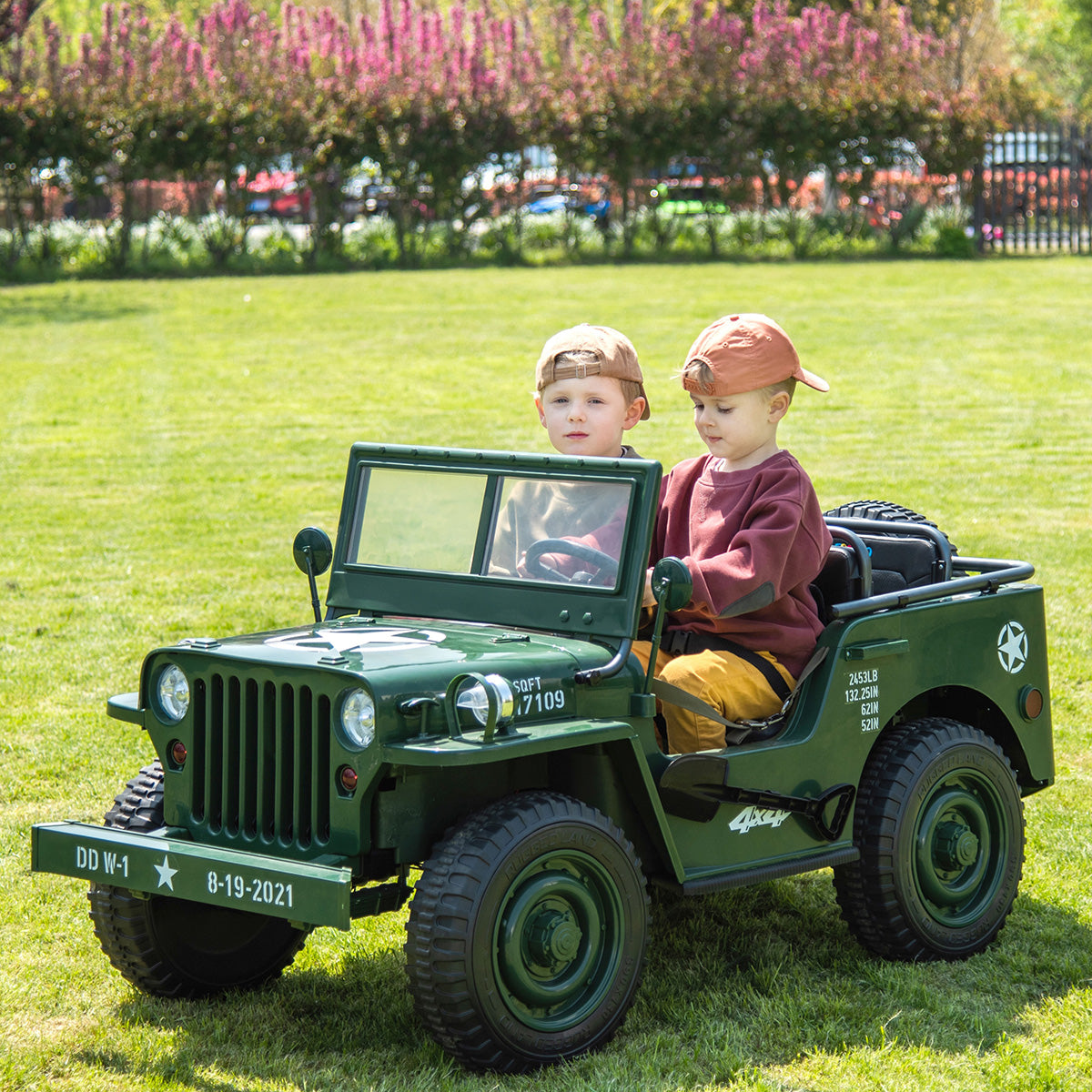 24V Military Willy Jeep Ride-On
