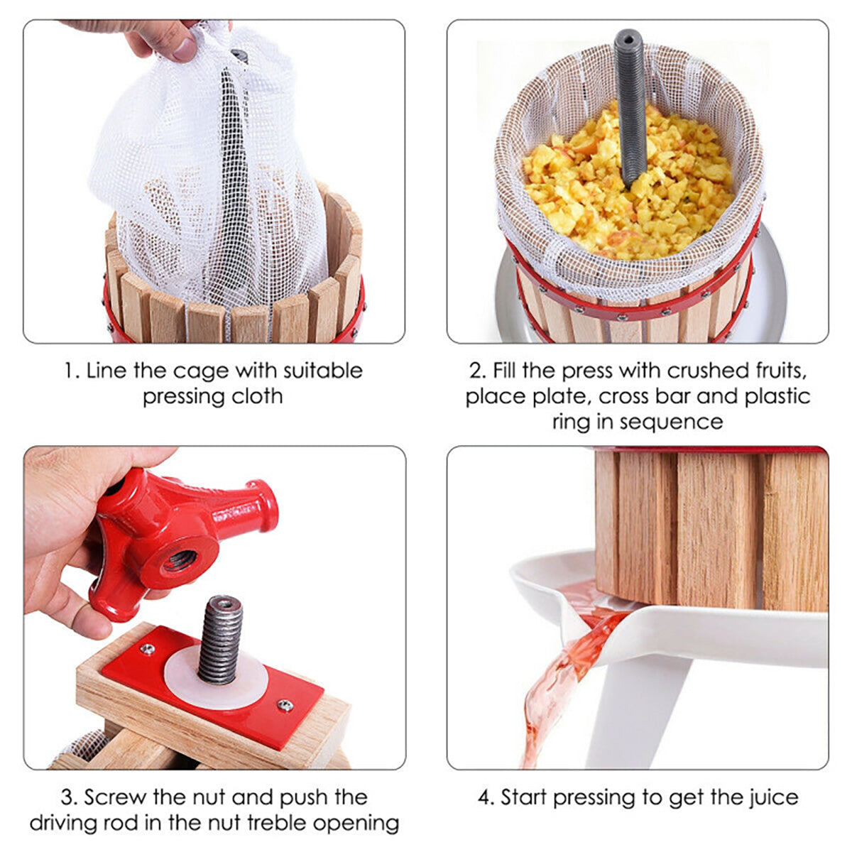 1.6 Gallon Fruit, Cider and Wine Press - image 4