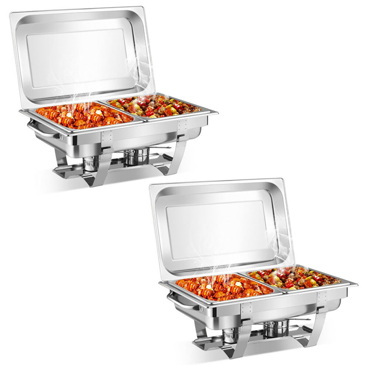9 Qt Stainless Steel Chafing Dish (Set of 2) - image 9