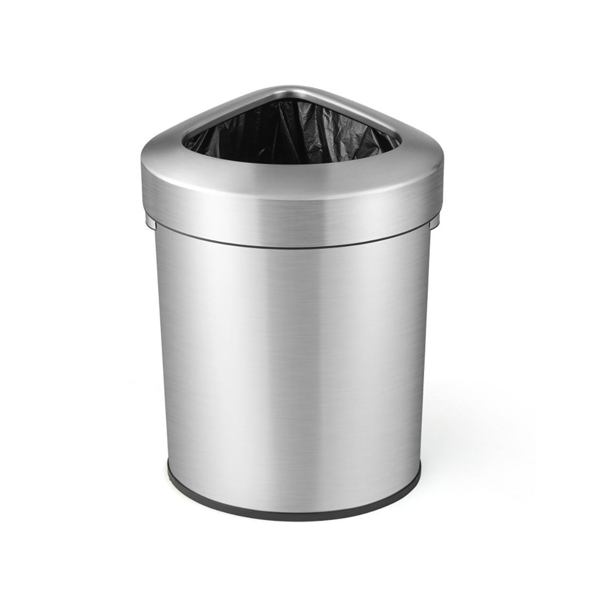 60L Stainless Steel Corner Trash Bin - image 2