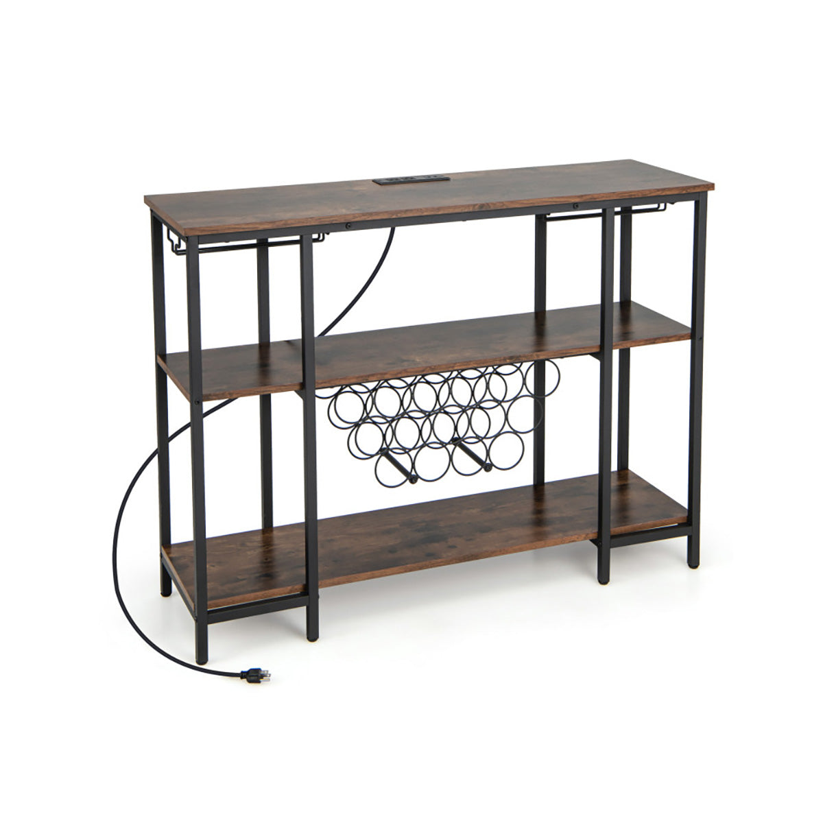 Industrial Wine Rack with Storage Shelves - image 17