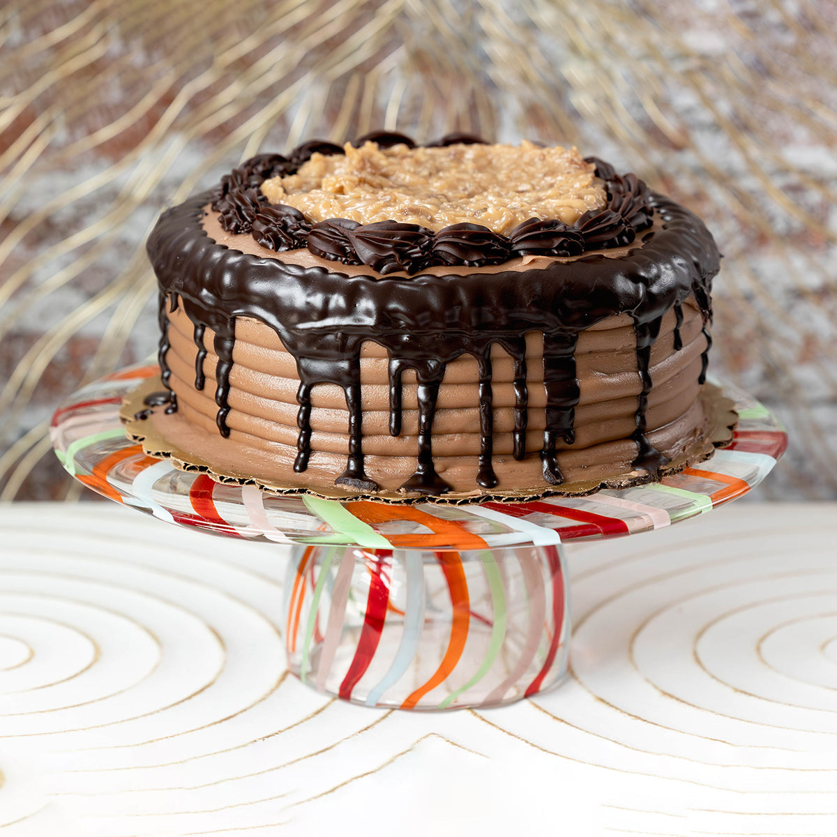 Reversible Glass Cake Stand/Chip and Dip Platter