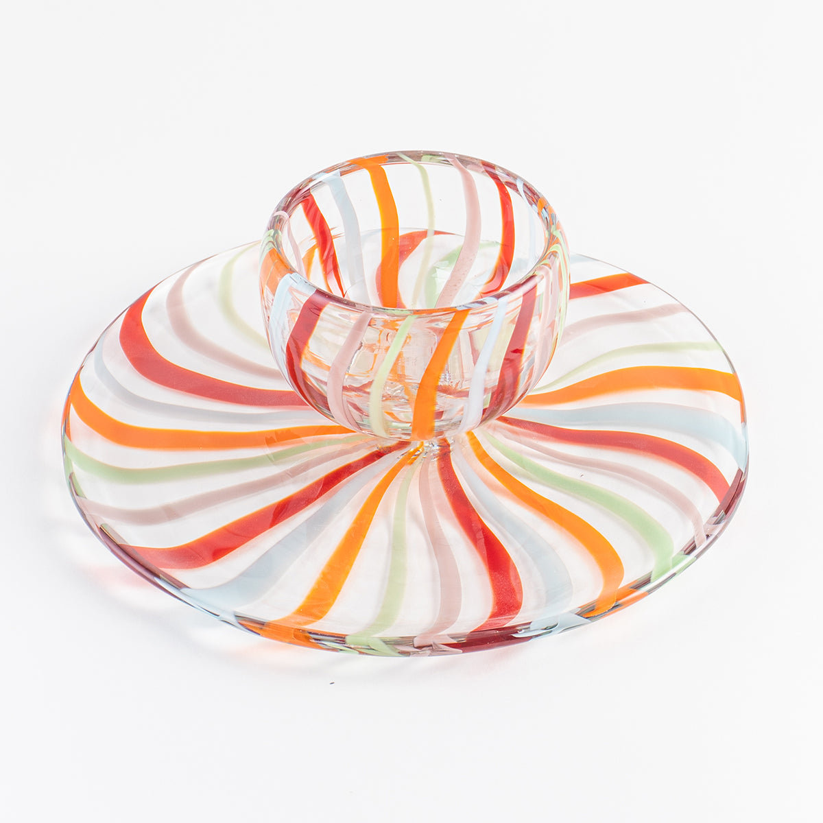 Reversible Glass Cake Stand/Chip and Dip Platter - image 6