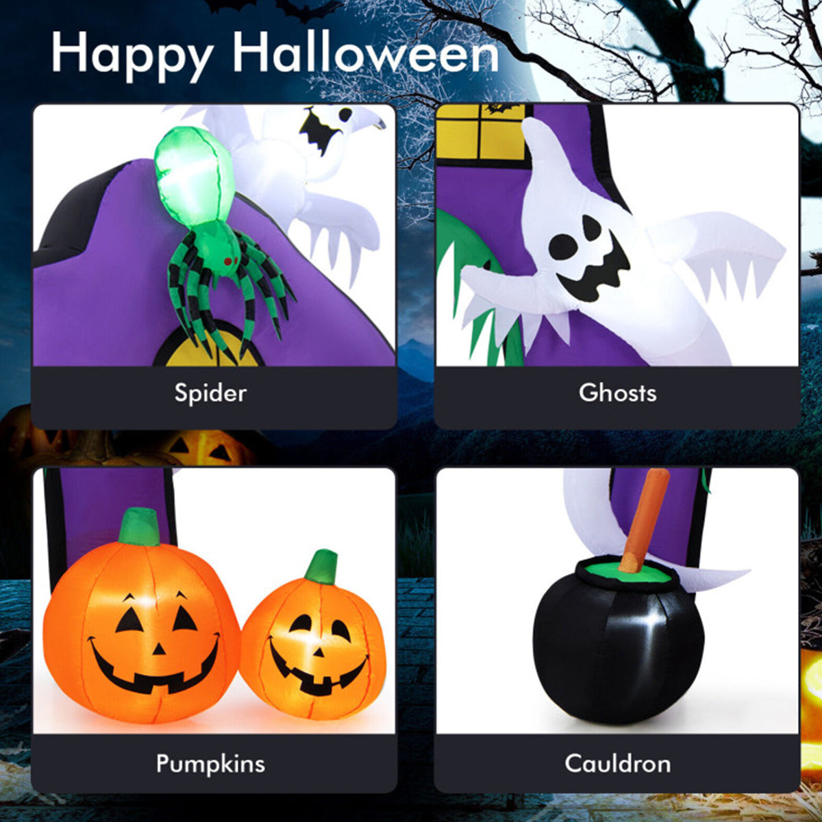9' Inflatable Halloween Castle Archway - image 3