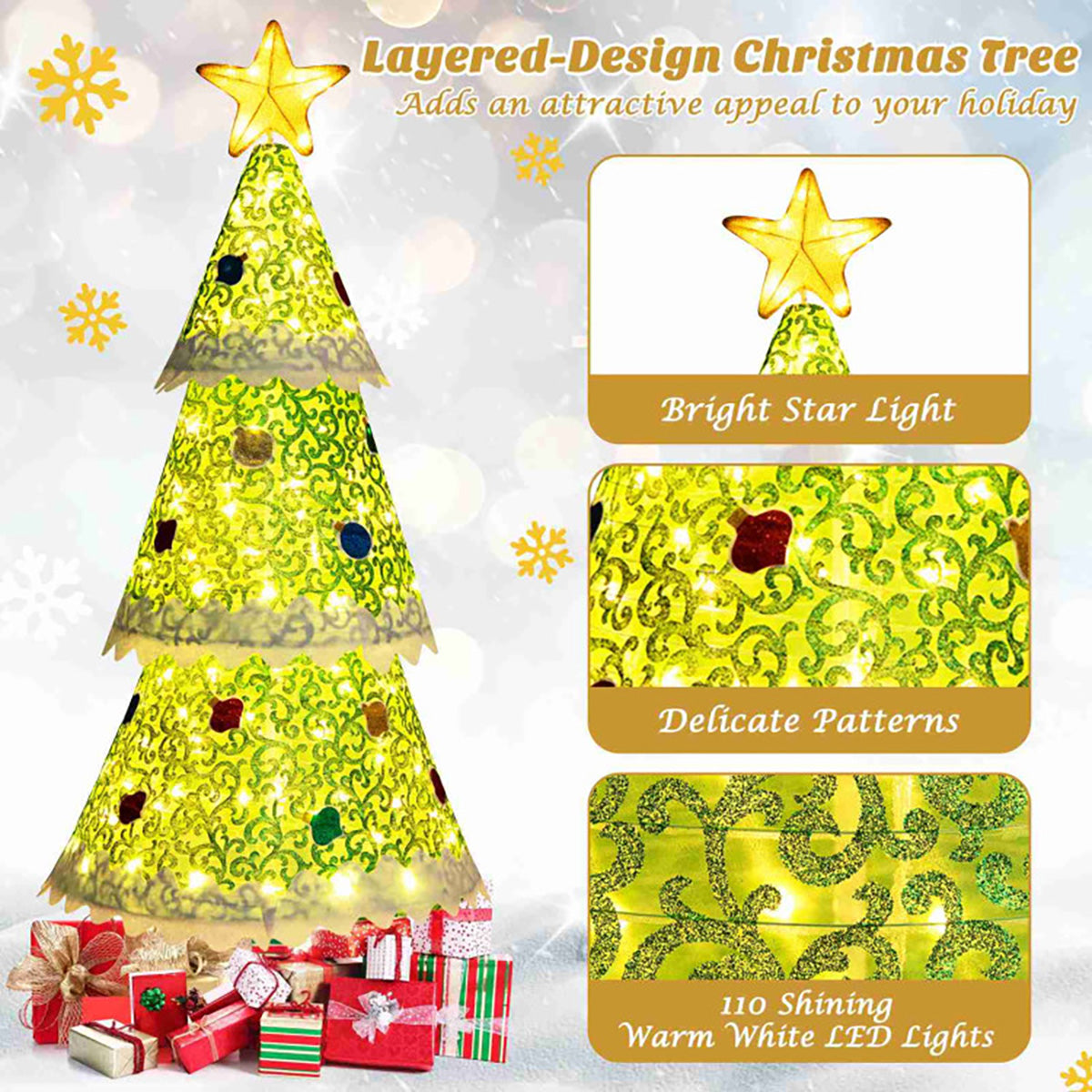 4.6' Pre-Lit Pop-up Christmas Tree - image 5