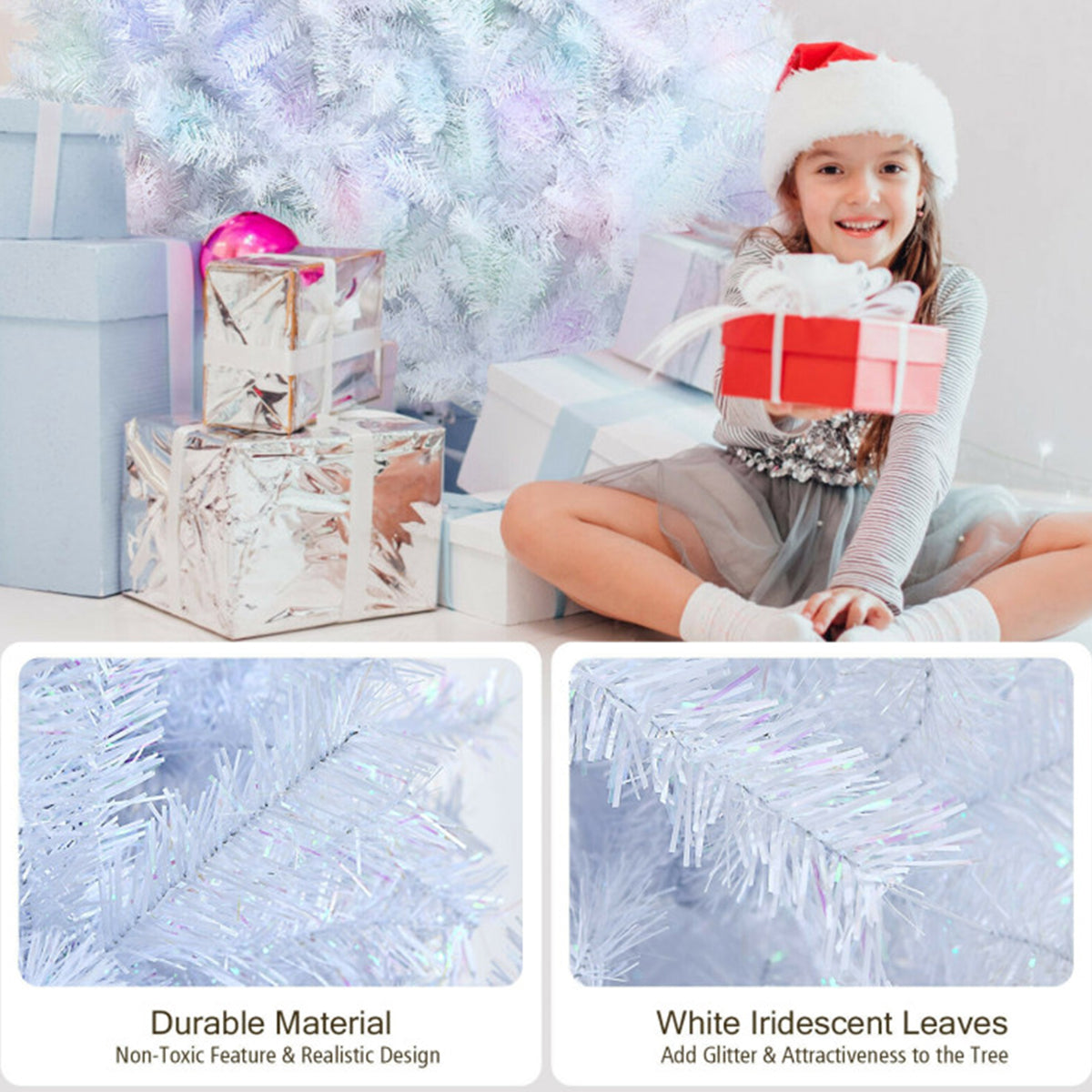 Iridescent Artificial Hinged Christmas Tree - image 6