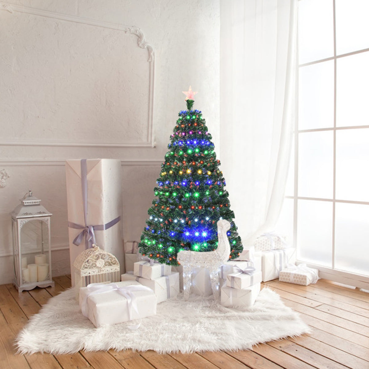Multicolor Pre-lit Artificial Christmas Tree