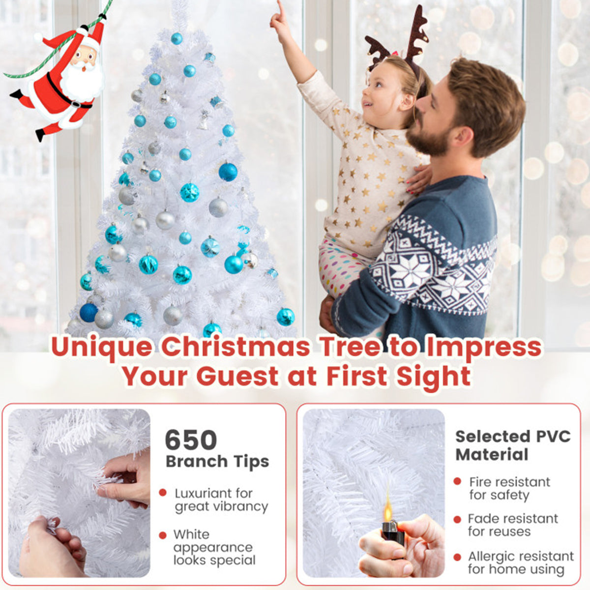 White Artificial Christmas Tree - image 4