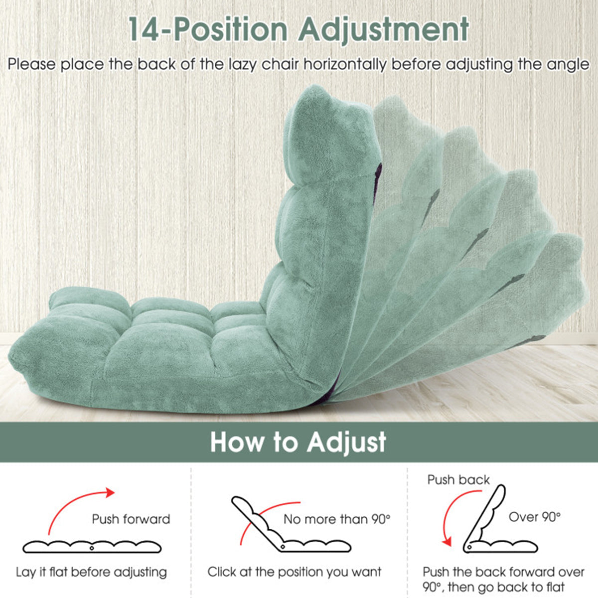 14-Position Adjustable Cushioned Floor Chair - image 59