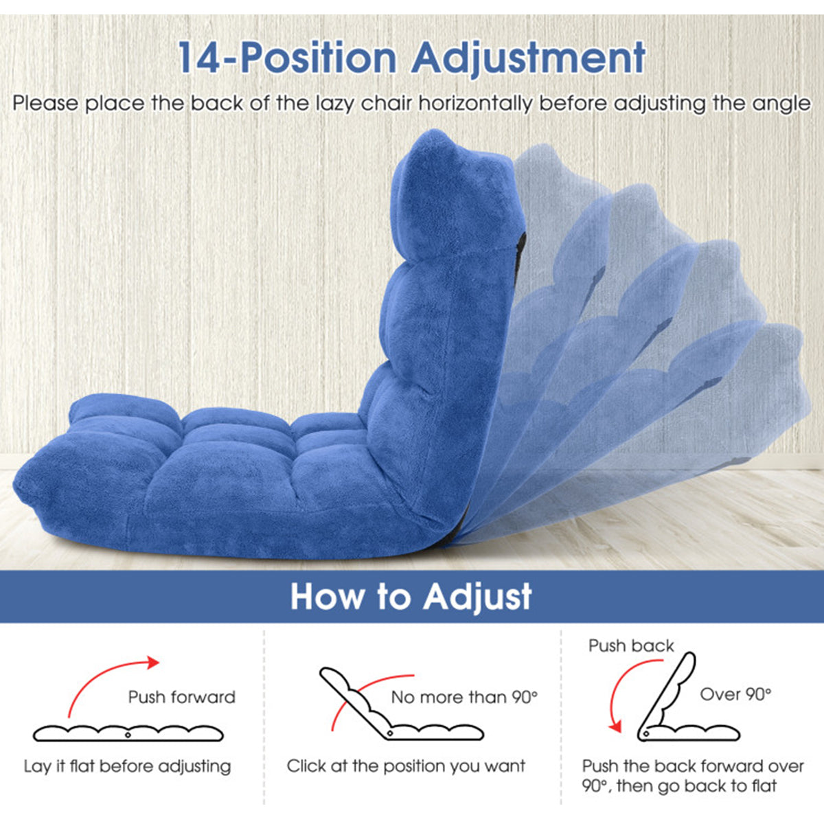 14-Position Adjustable Cushioned Floor Chair - image 25