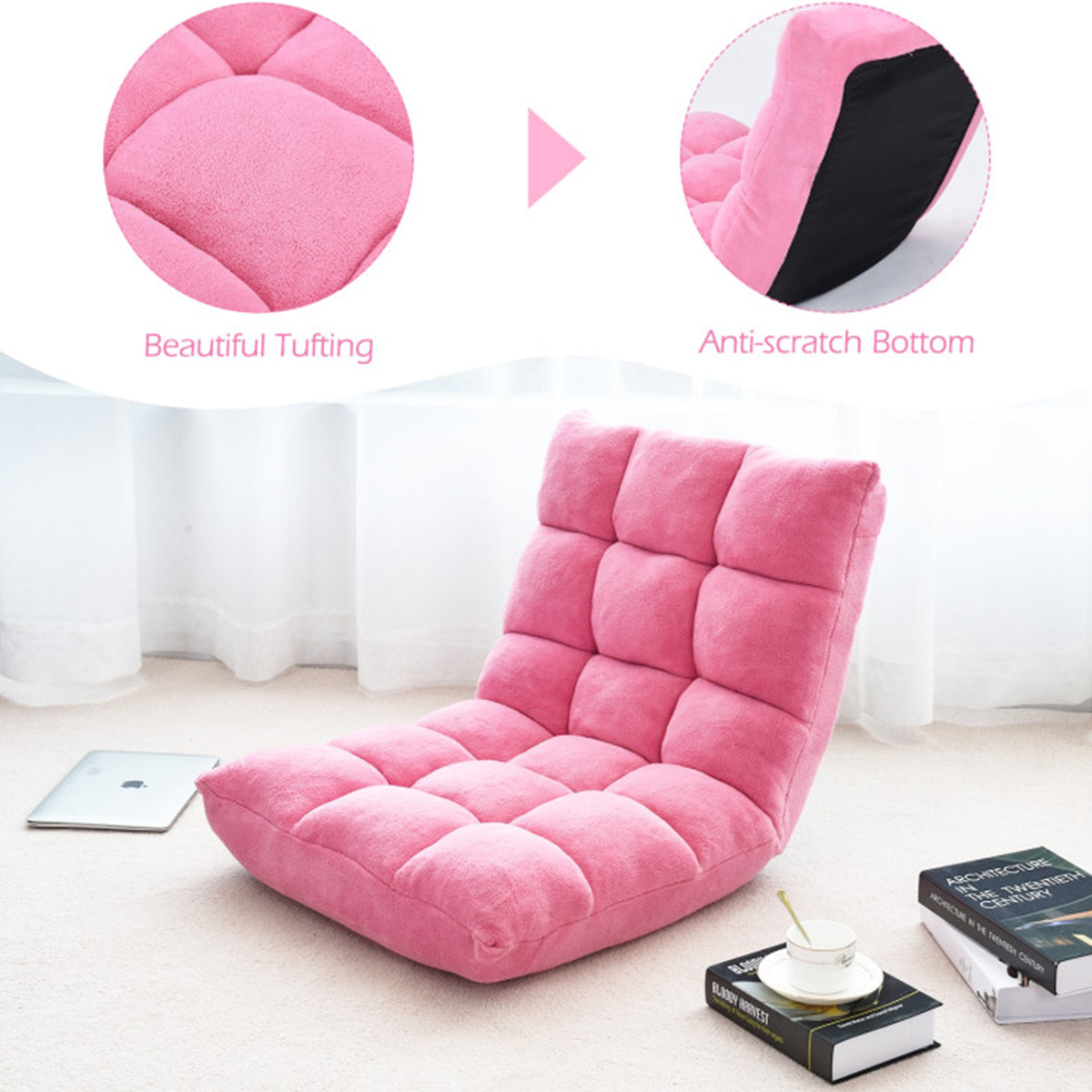 14-Position Adjustable Cushioned Floor Chair - image 67