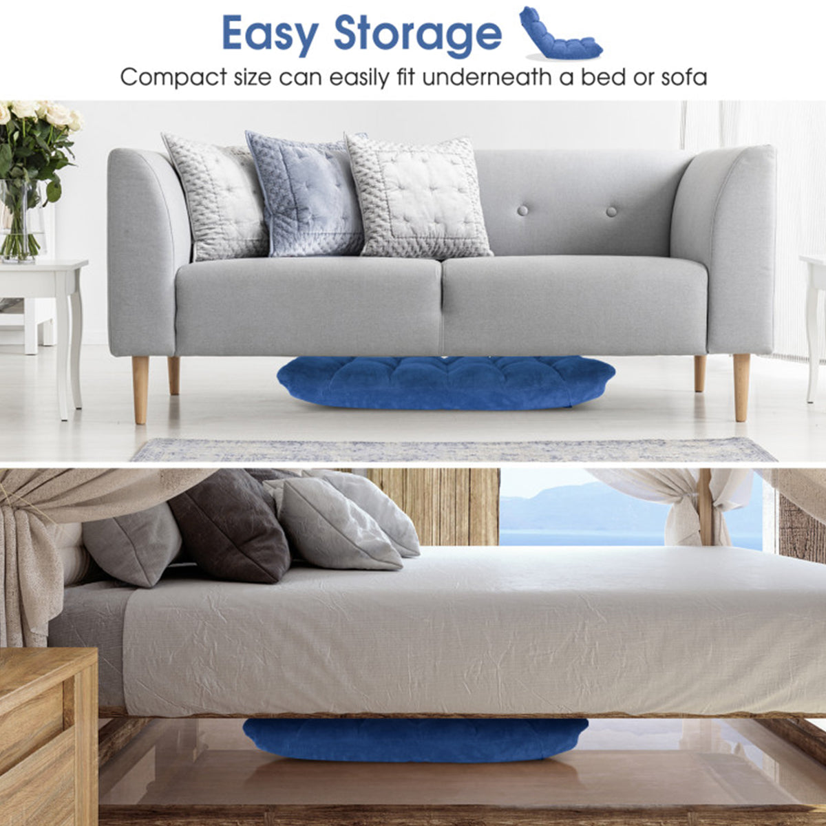 14-Position Adjustable Cushioned Floor Chair - image 28
