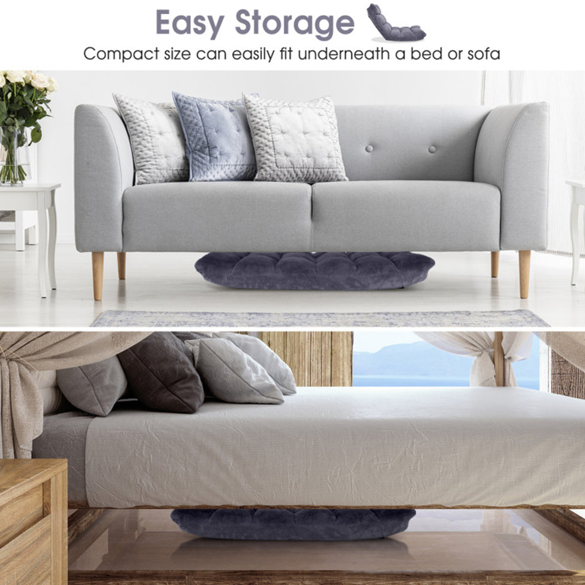 14-Position Adjustable Cushioned Floor Chair - image 45