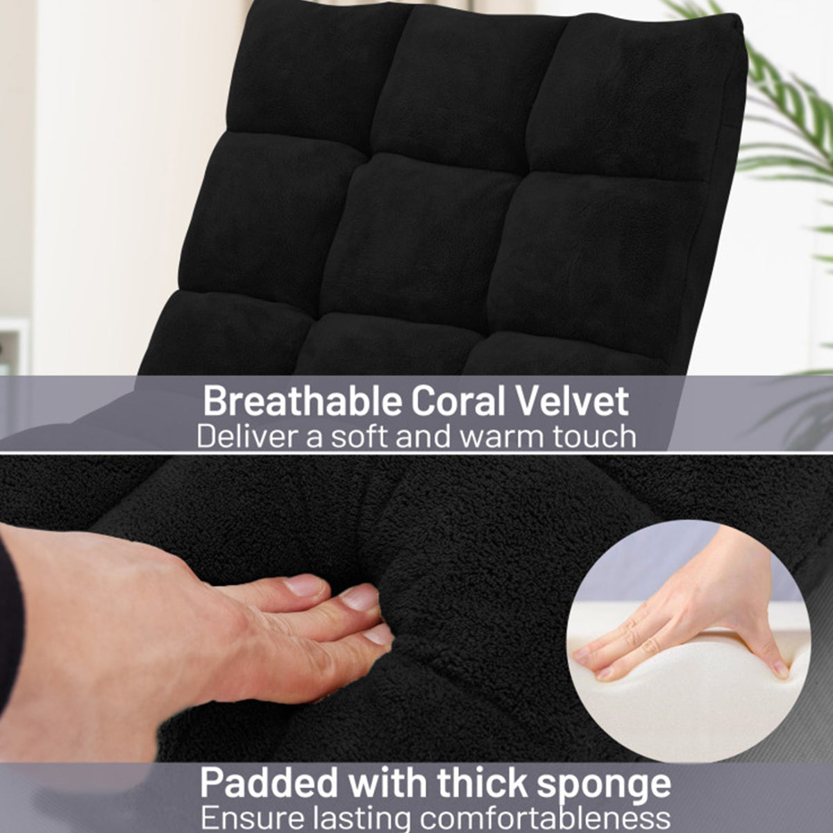14-Position Adjustable Cushioned Floor Chair - image 14