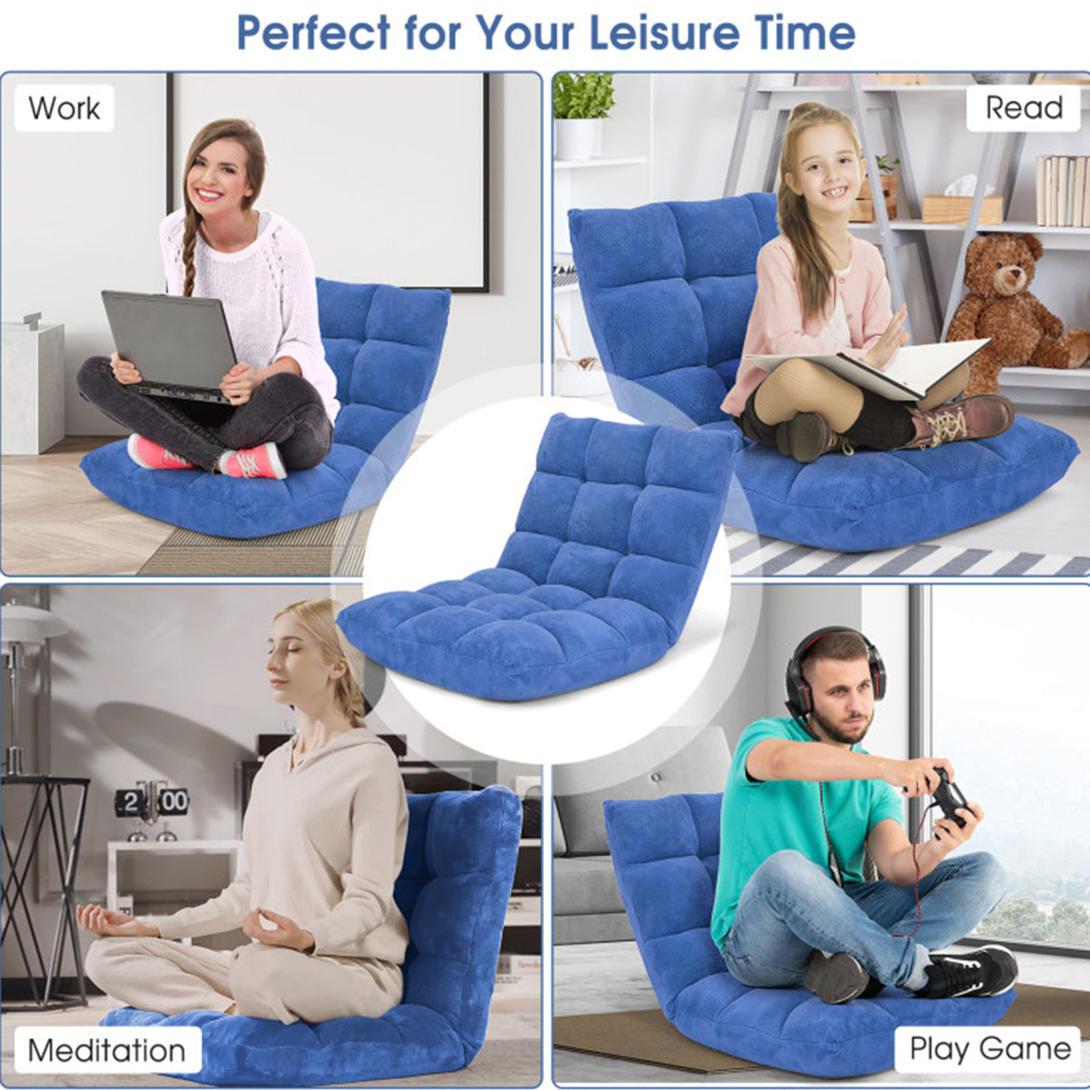 14-Position Adjustable Cushioned Floor Chair - image 27