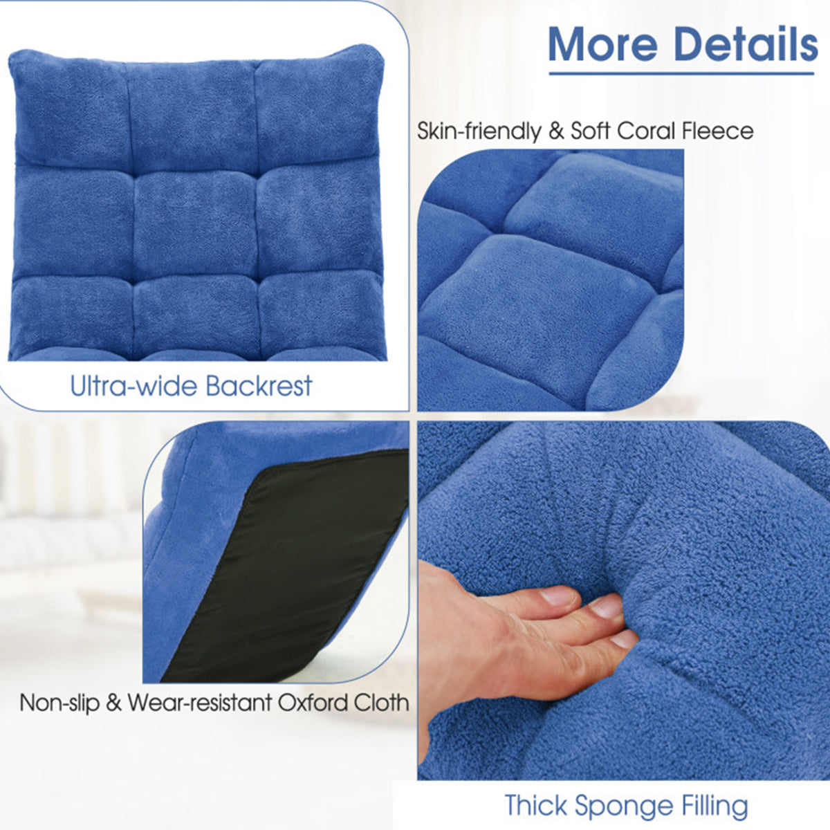 14-Position Adjustable Cushioned Floor Chair - image 26