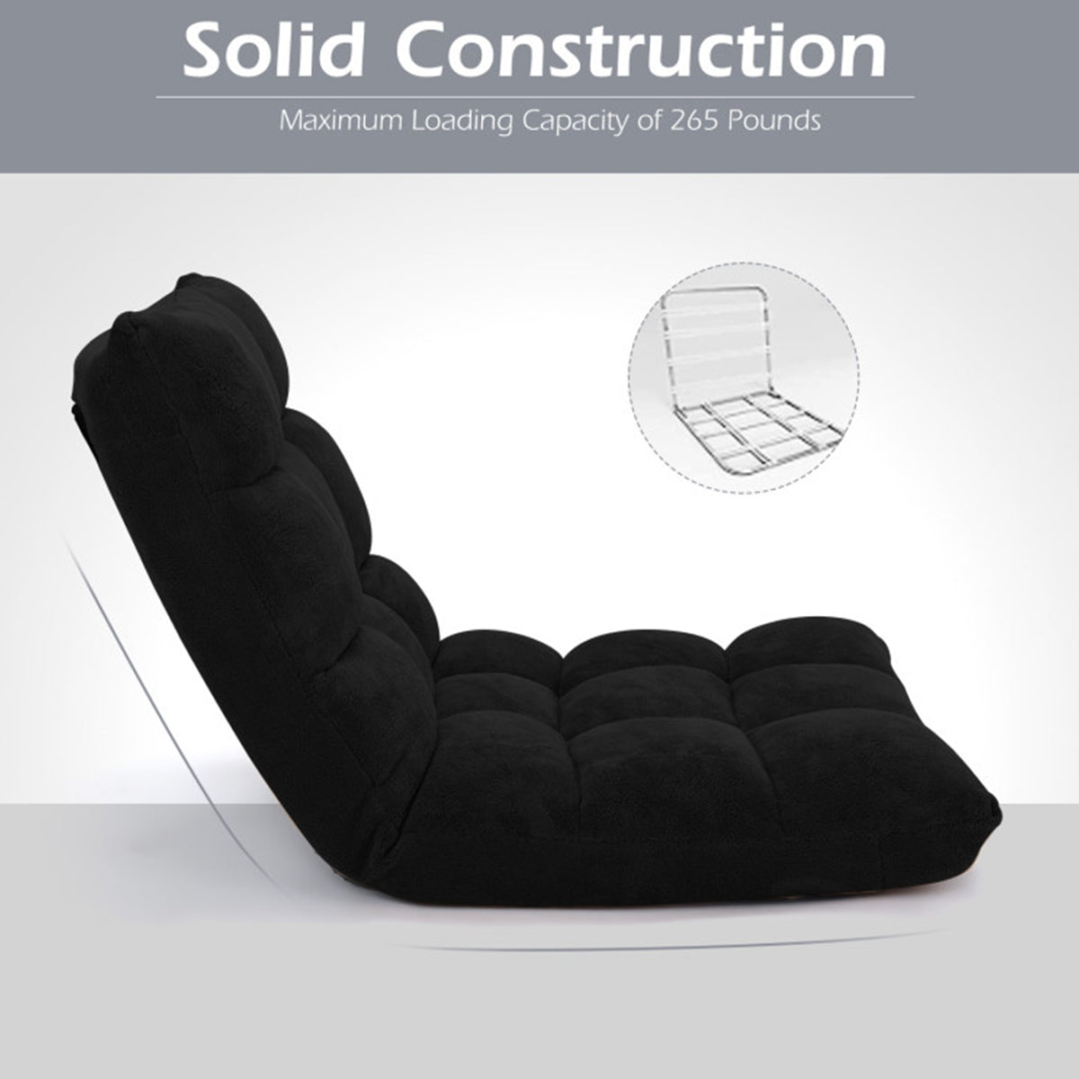14-Position Adjustable Cushioned Floor Chair - image 16