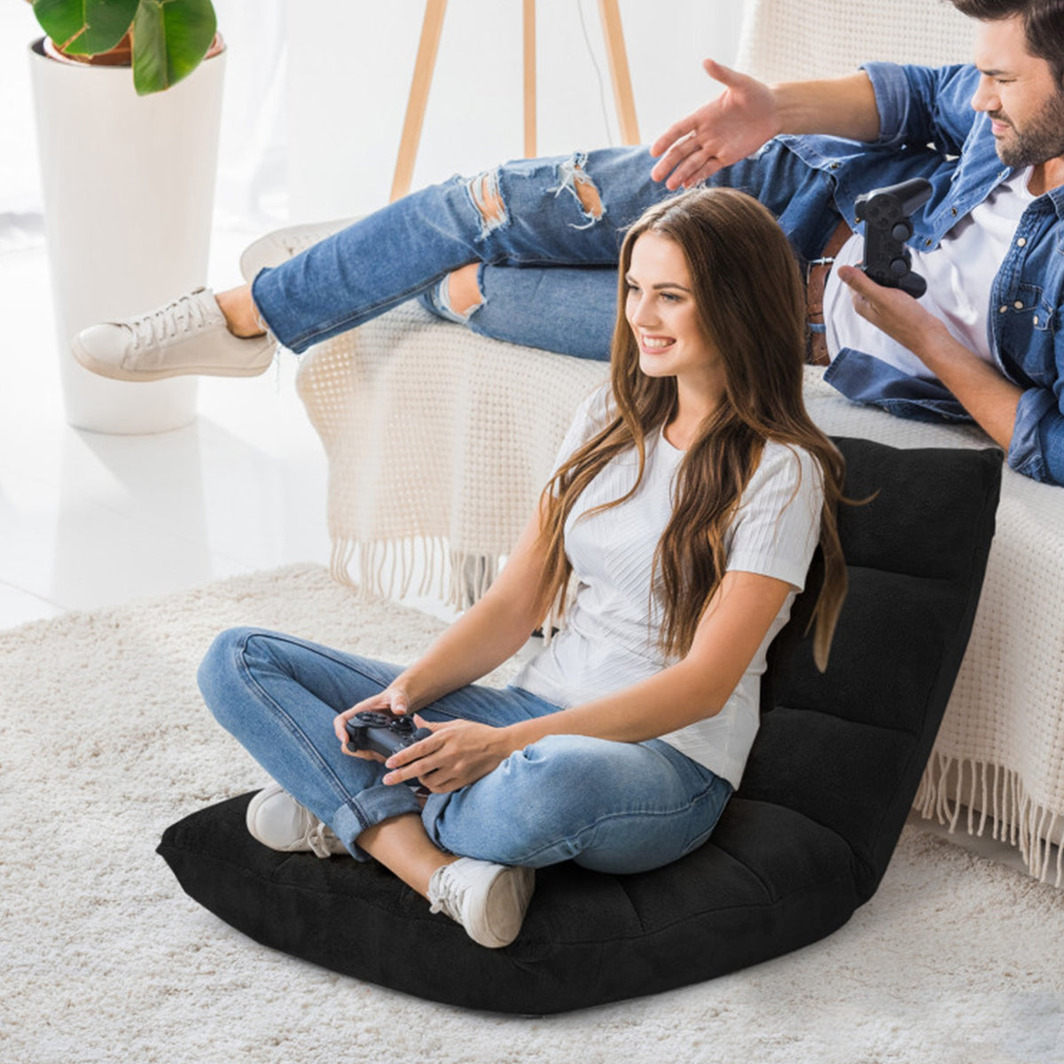 14-Position Adjustable Cushioned Floor Chair - image 20