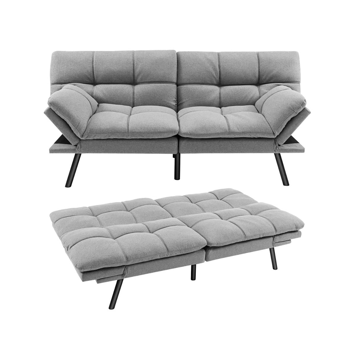 Convertible Memory Foam Futon Sofa Bed - image 29