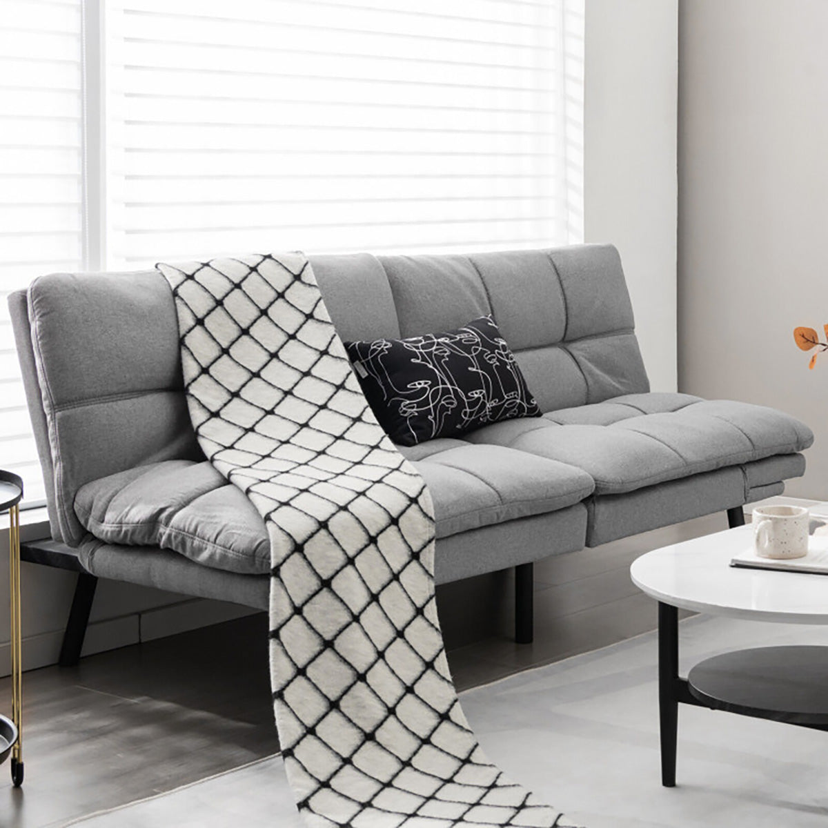 Convertible Memory Foam Futon Sofa Bed - image 26