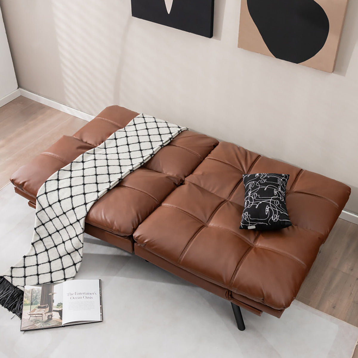 Convertible Memory Foam Futon Sofa Bed - image 20