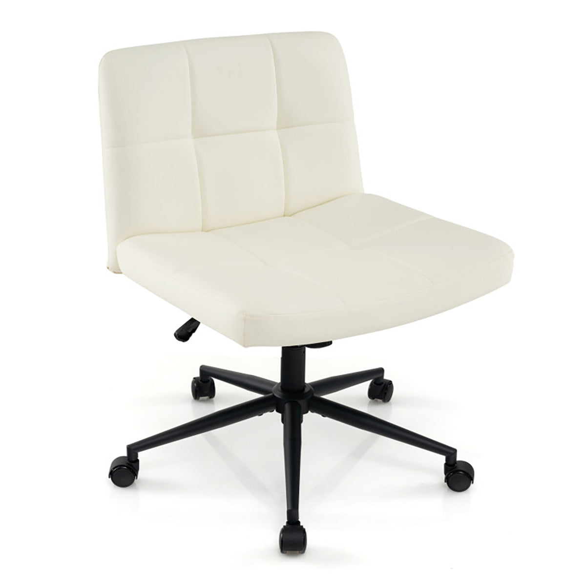 Height-Adjustable Armless Desk Chair with Wheels - image 10