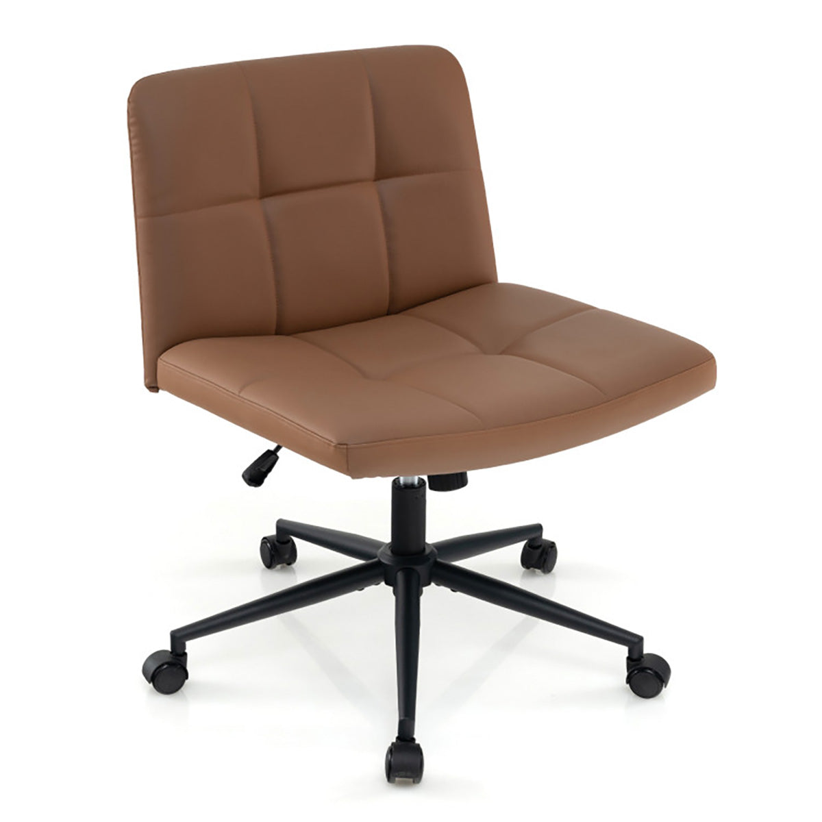 Height-Adjustable Armless Desk Chair with Wheels - image 18