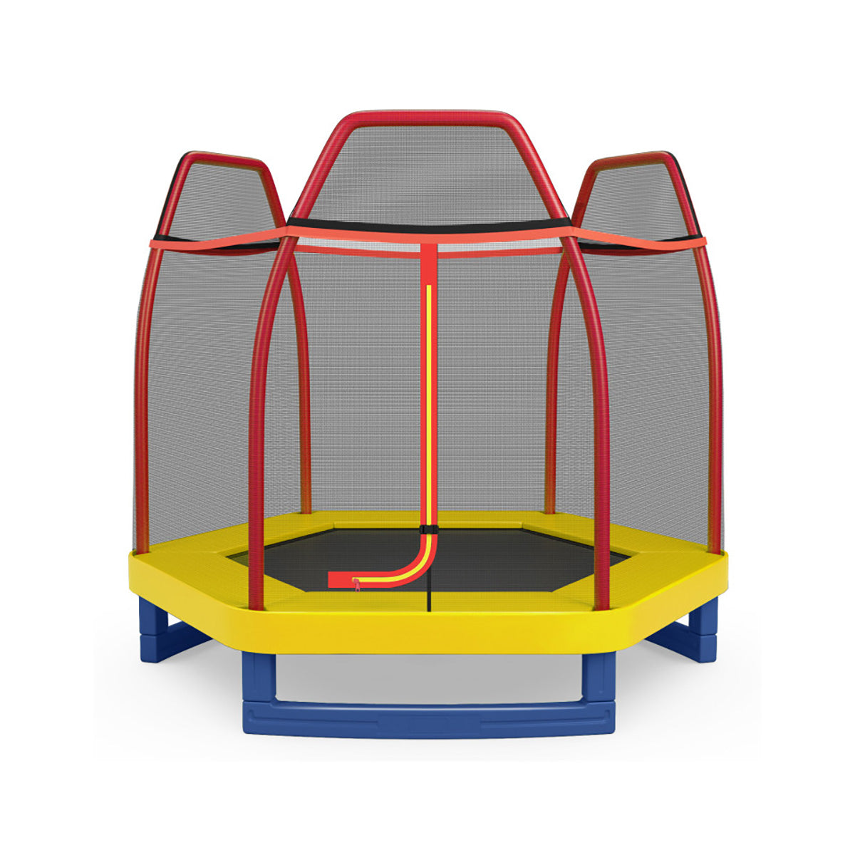 7' Kids Bounce Jumper Trampoline with Enclosure - image 27