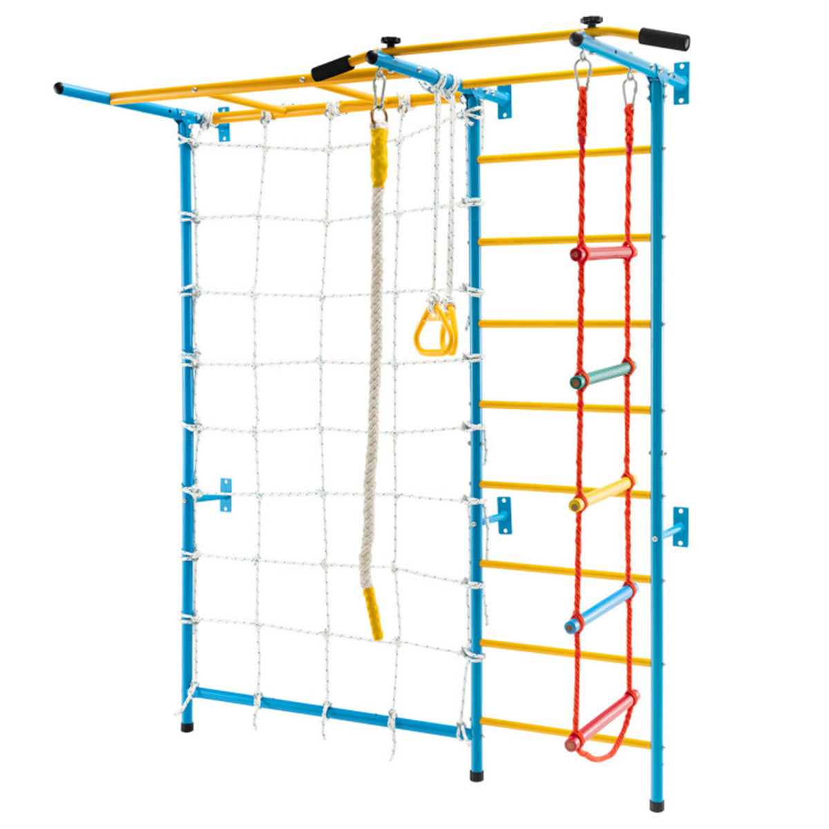 7-in-1 Kids Indoor Swedish Wall Gym Set - image 2