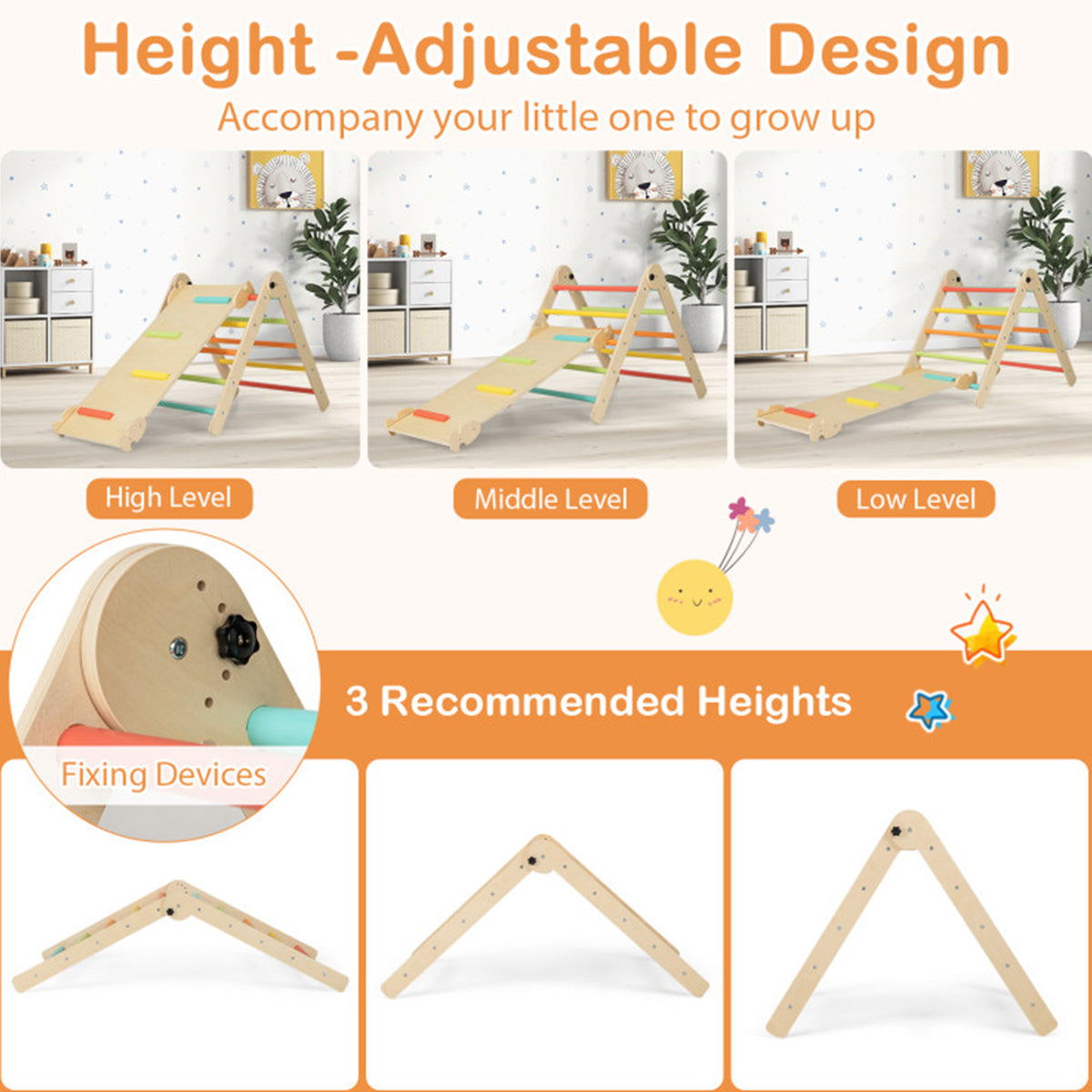 7-in-1 Indoor Climbing Toys with Reversible Ramp - image 6