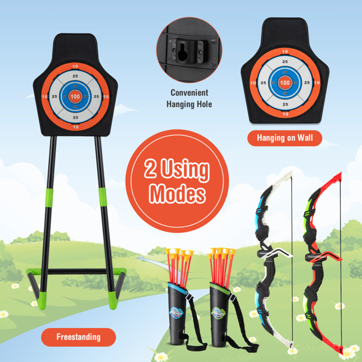 Kids LED Archery Bow Set with Suction Cup Arrows - image 8