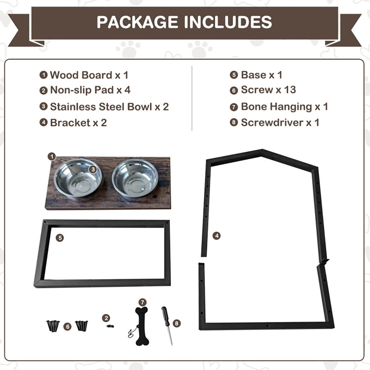 Adjustable Raised Pet Feeder with Stainless Steel Bowls - image 7