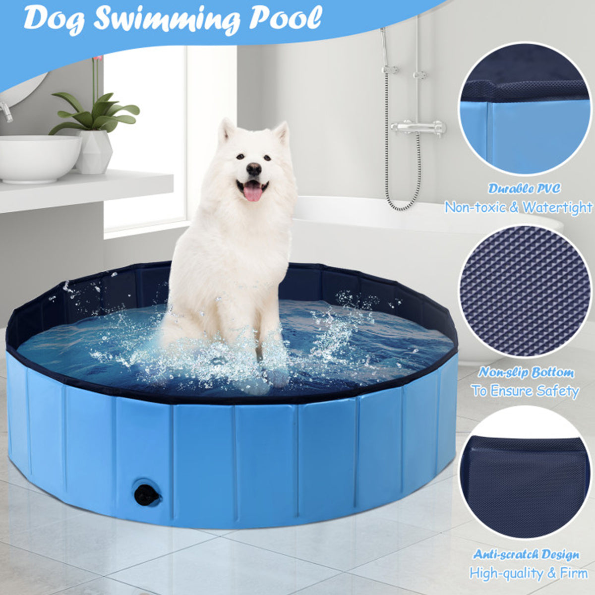 63'' Foldable Leakproof Pool - image 6