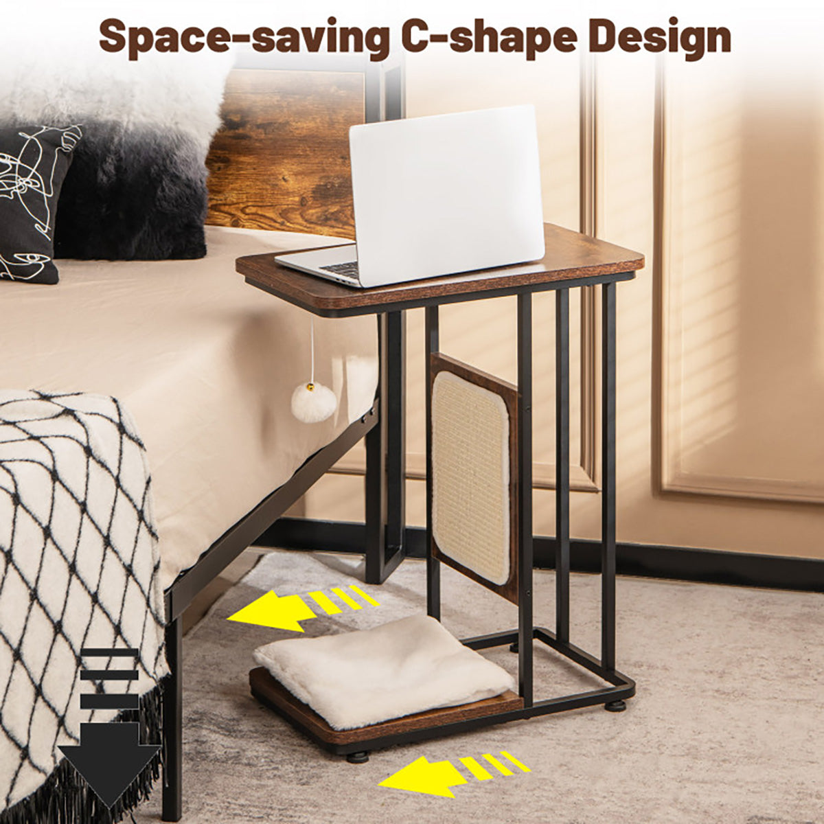 Cat Tree Side Table with Scratching Board - image 6