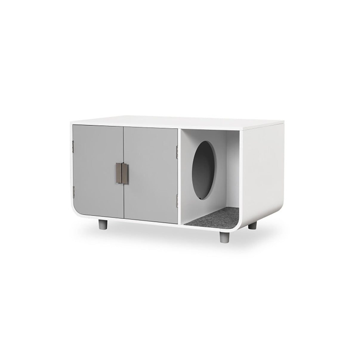 Cat Litter Box Enclosure with Removable Mat - image 10