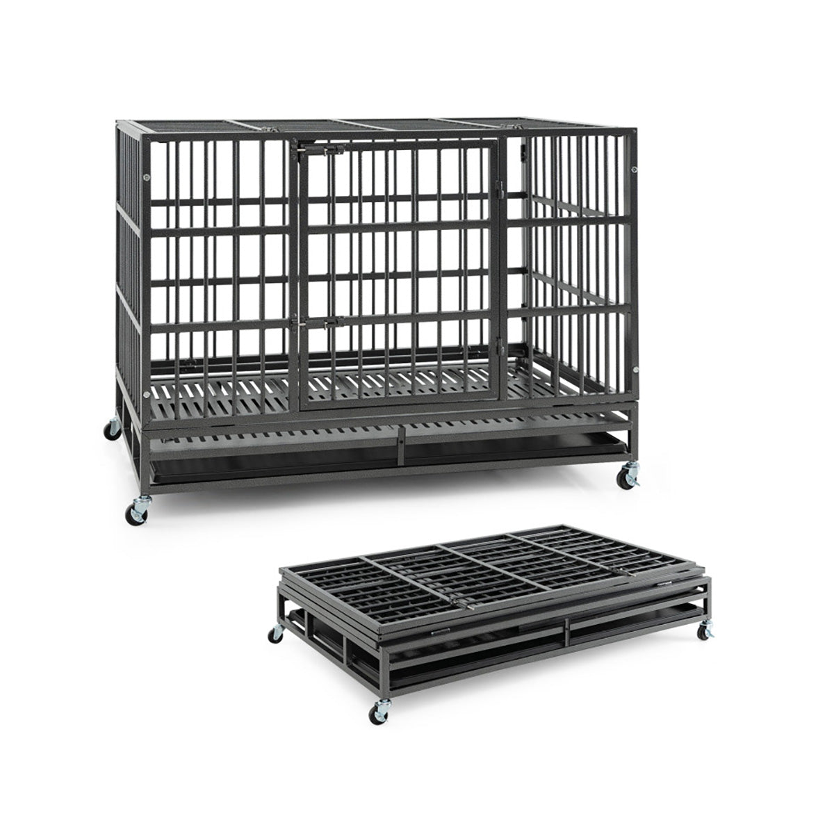 Foldable Heavy-Duty Metal Dog Cage - image 7