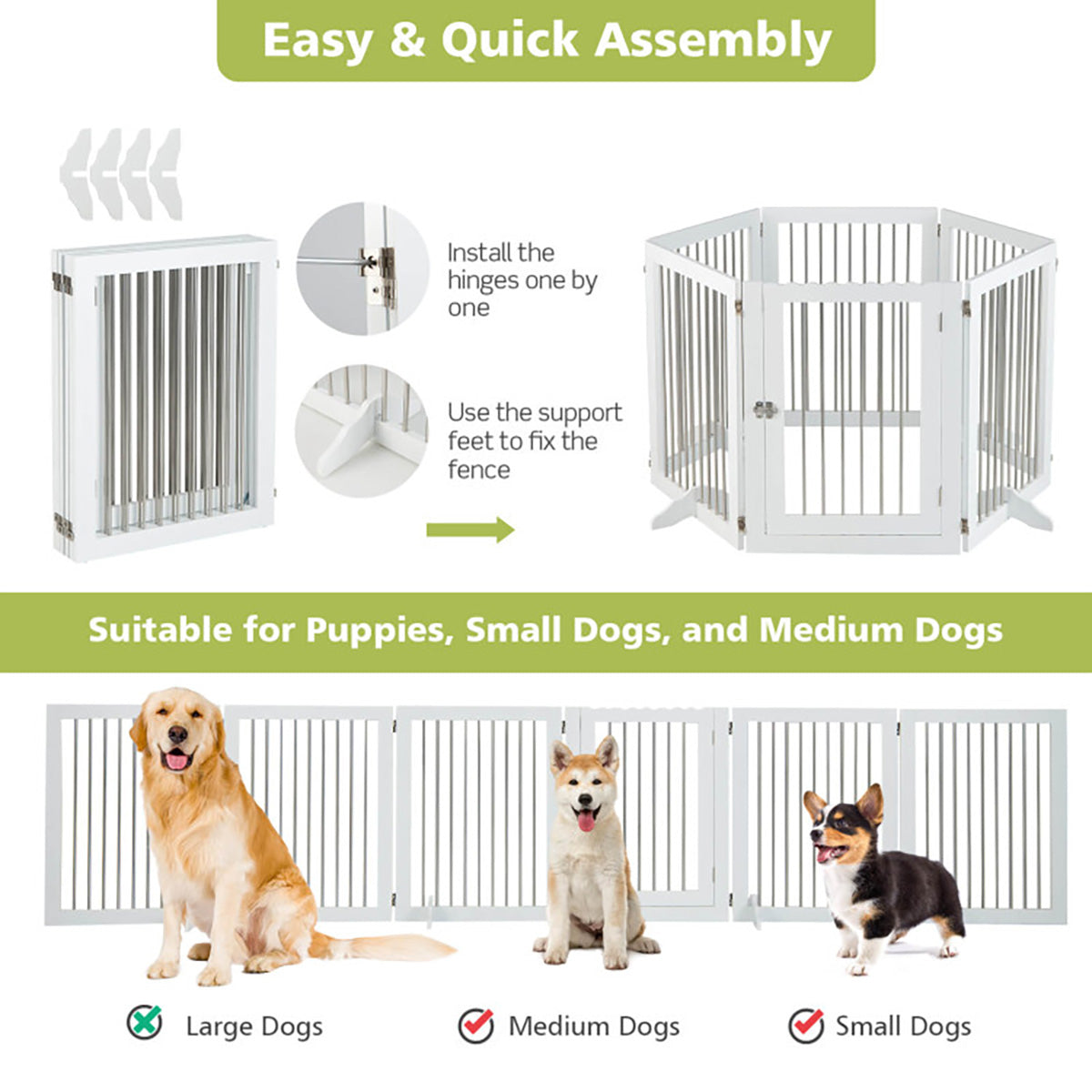 Freestanding 6-Panel Dog Gate - image 7